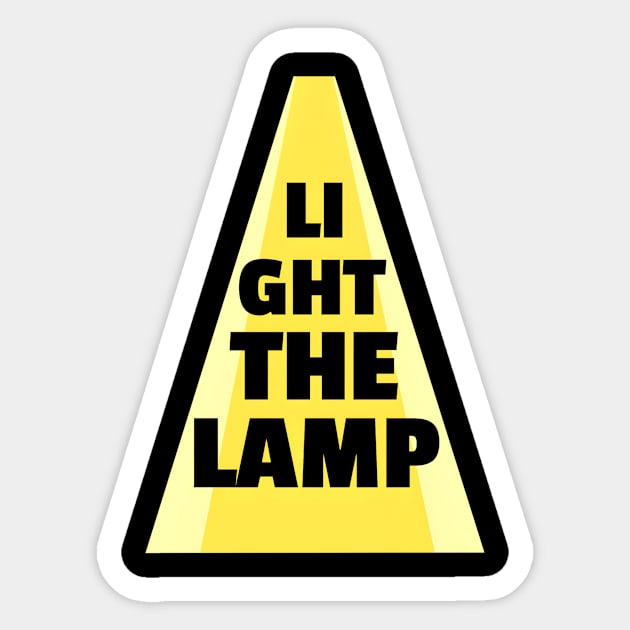 Light the lamp with yellow spotlight Sticker by hakim91